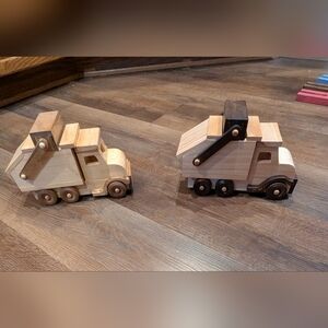 Hand made wooden trash trucks NEW $35 Each